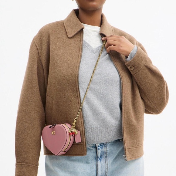 Coach Heart Crossbody Bag 14 With Charms NWT - Picture 5 of 5